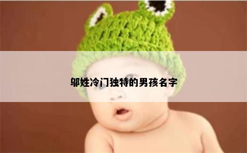 邬姓冷门独特的男孩名字