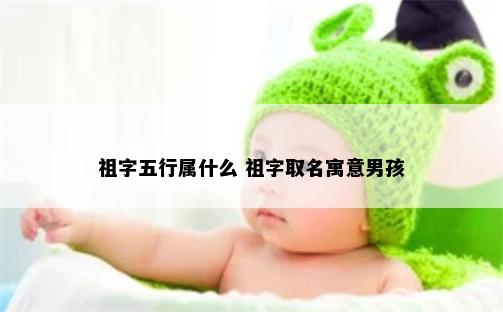 祖字五行属什么 祖字取名寓意男孩