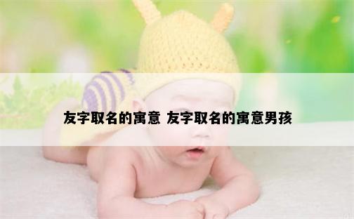 友字取名的寓意 友字取名的寓意男孩