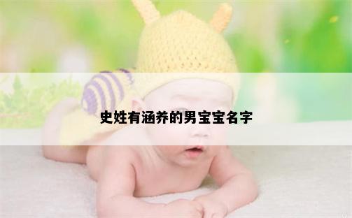 史姓有涵养的男宝宝名字
