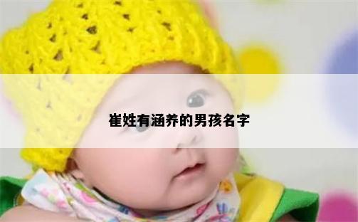 崔姓有涵养的男孩名字
